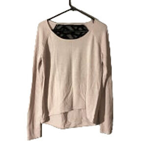 Catherine Malandrino Beige Lace Detail 100% Wool Long Sleeve Sweater Women’s Med